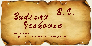Budisav Vesković vizit kartica